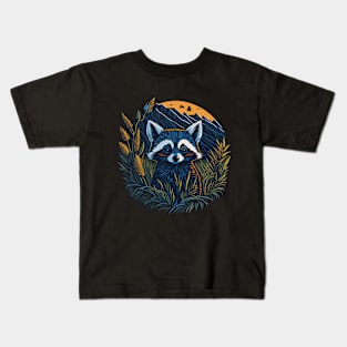 Sunset Racoon Kids T-Shirt